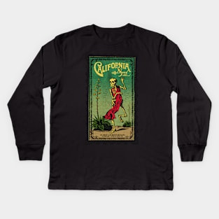 Vintage Mexican Mezcal Kids Long Sleeve T-Shirt